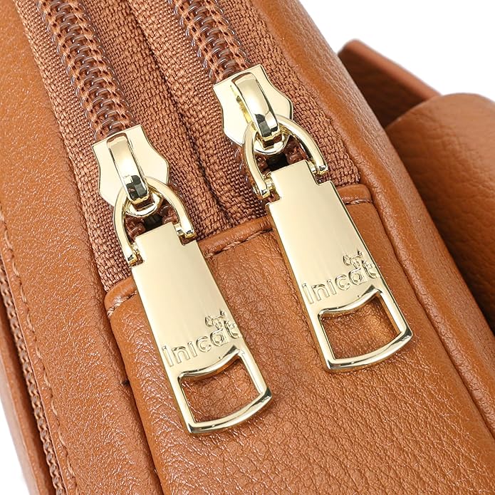 INICAT Travel Small Crossbody Sling Bags Women Cross Body Purses Passport Holder Vegan Leather Fanny Packs Birthday Gifts