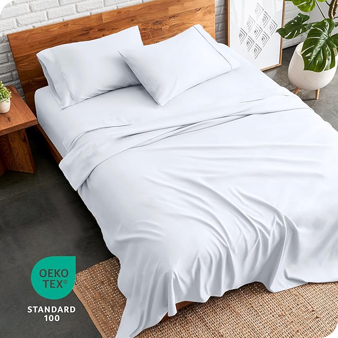 Bare Home King Sheet Set - Luxury 1800 Ultra-Soft Microfiber King Bed Sheets - Double Brushed - Deep Pockets - Easy Fit - 4 Piece Set - Bedding Sheets & Pillowcases (King, White) BareHome