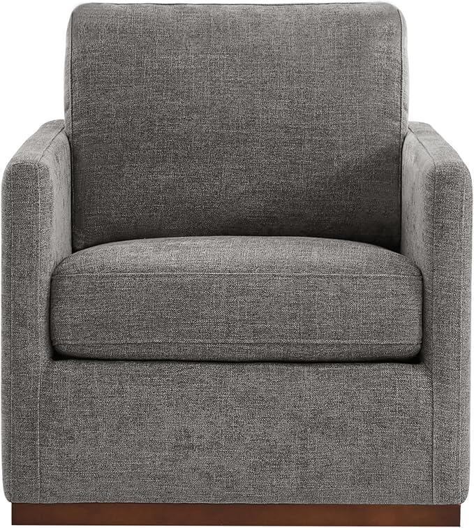 CHITA Swivel Accent Chair, FSC Certified Mid Century Modern Arm Chair for Living Room and Bedroom, Fully Assembled, Grey