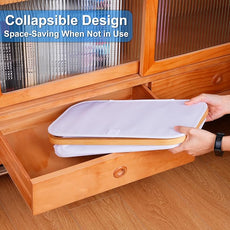 efluky Slim Laundry Basket with Lid, Narrow Laundry Hamper with Removable Bag, Skinny Dirty Clothes Basket with Bamboo Handles for Bathroom, Bedroom & Laundry Room, 75L White