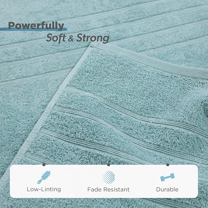 Martex 6-Piece Towel Set – Ultimate Performance – 100% Cotton – 2 Bath Towels – 2 Hand Towels – 2 Wash Cloths – Versatile – Low-Linting – Supersoft & Absorbent Bathroom Set – Easy Care – Mineral