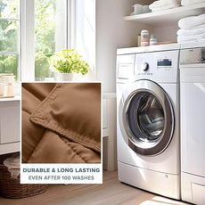 Bare Home Comforter Set - Queen Size - Ultra-Soft - Goose Down Alternative - Premium 1800 Series - All Season Warmth (Queen, Caramel)