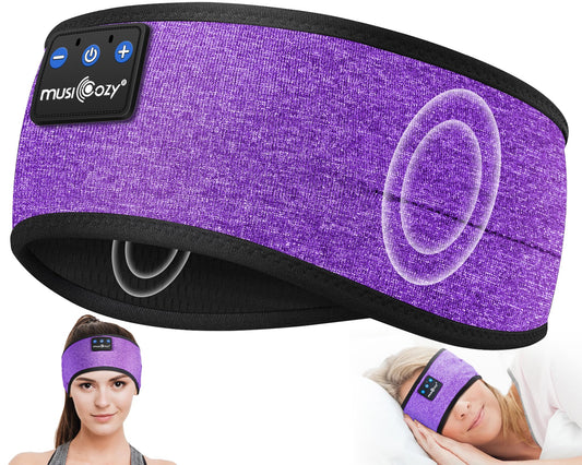 MUSICOZY Sleep Headphones Bluetooth 5.4 Headband, Sports Wireless Earphones Sweat Resistant Earbuds Sleeping Headphone with Ultra-Thin HD Stereo Speaker for Workout Running Cool Gadgets Unique Gifts Dormly