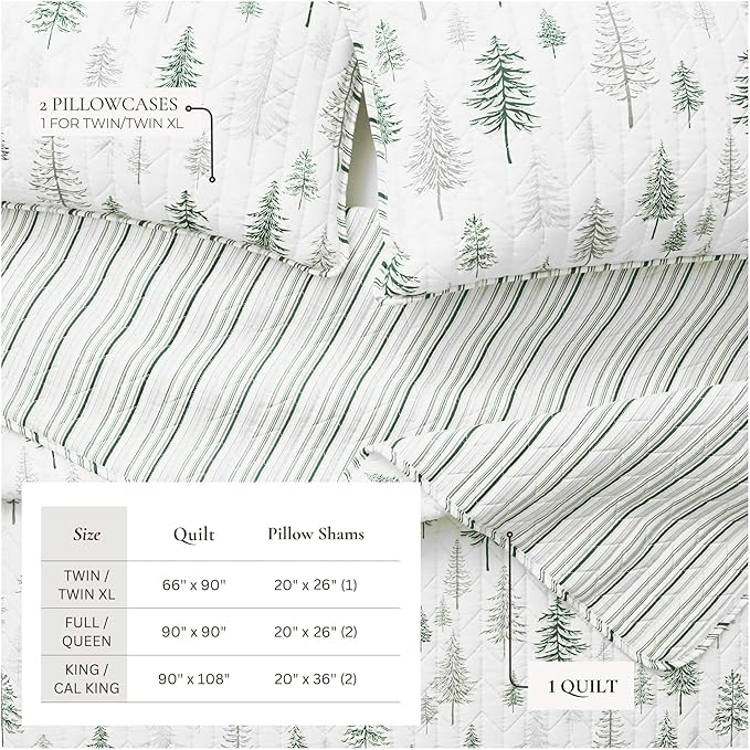 Great Bay Home Rustic Cabin Twin Size Quilt Set with Shams - All-Season, Lightweight, Reversible Bedspread - Lodge-Themed Summer Bedding Sets (Twin/Twin XL, Truckee - Grey)