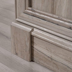 Sauder Palladia Book Shelf, Bookshelf with Storage, Library Bookcase with Doors and Adjustable Shelves, in Split Oak Finish