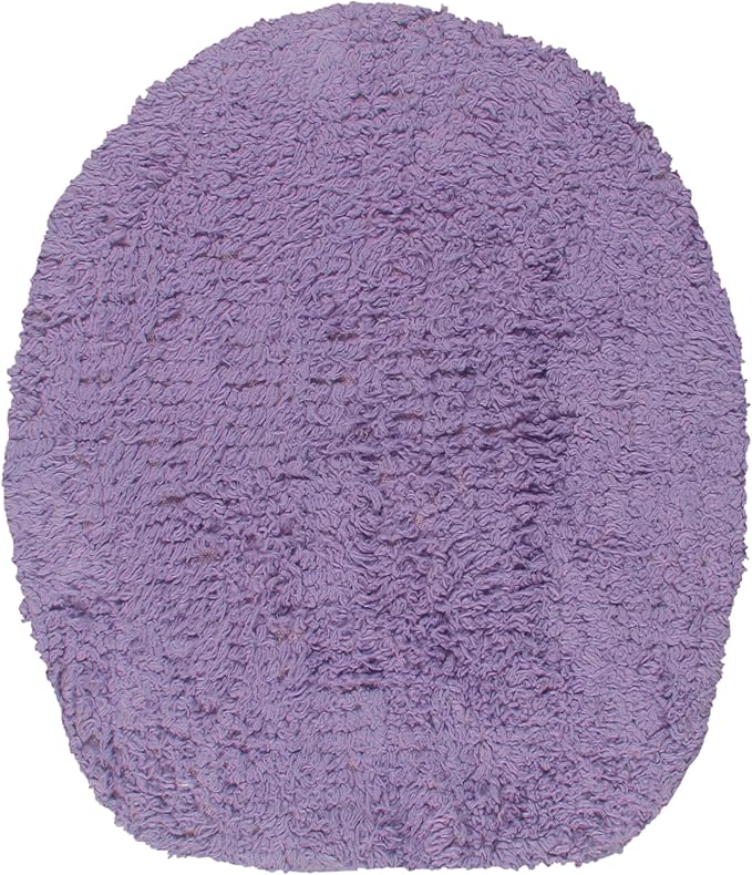 Home Weavers Double Ruffle Collection Absorbent Cotton, Soft Rug, Machine wash Dry, 18"x18", Purple
