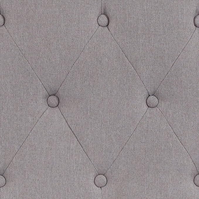 EMMA + OLIVER Arched Button Tufted Queen Size Headboard in Light Gray Fabric