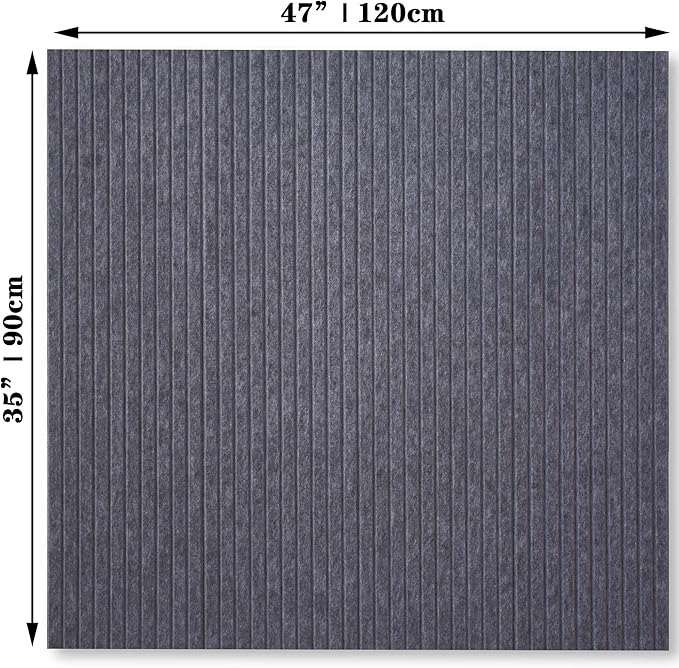Large Cork Board Alternative-12 Pcs Self-Adhesive Felt Bulletin Board Tiles, Felt Pin Board Cork Board Tiles for Home Office Wall Decor, Tack Board 47"x35" (Dark Grey