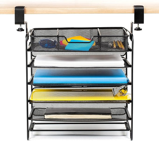 Desktop Organizer That Attaches Underneath a Desk