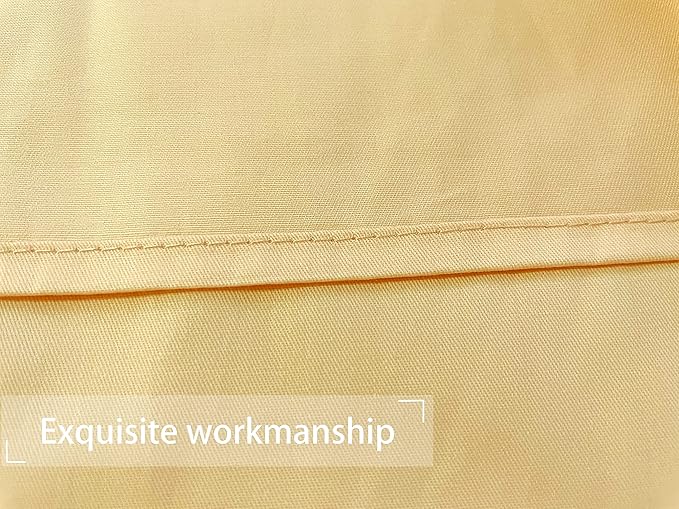 iMaylex Soft 100% Egyptian Cotton Zipper Pillow Case, Cozy and Lightweight Pillowcase, Easy Care, Apricot, Body, 20" x 54"