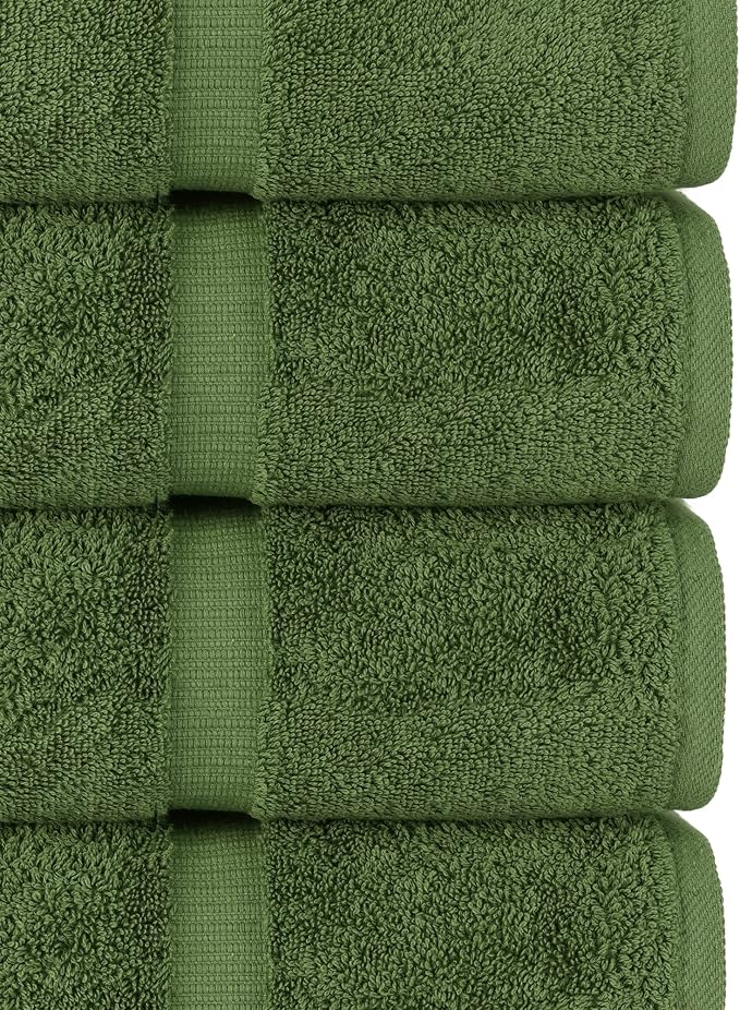 Chakir Turkish Linens | Hotel & Spa Quality 100% Cotton Premium Turkish Towels | Soft & Absorbent (3-Piece Towel Sets, Moss)