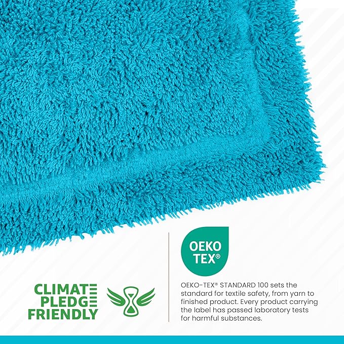 Martex 100% Cotton Ringspun Bath Rug | Super Soft | Super Absorbent | Essential Bathroom Rugs | Non-Slip Bath Mat | Quick Drying Bath Mat | Aqua
