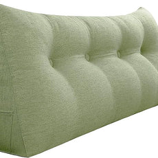 10 lbs Thickened Headboard Pillow Wedge Pillow Headboard Reading Pillow Bed for Comfortable Backrest Reading Triangular Pillow with Side Pocket Backrest Pillows for Sitting in Bed Green Full