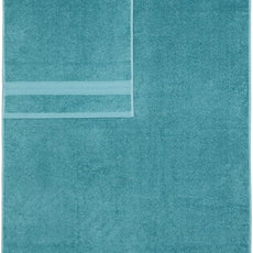 Amazon Basics Fade Resistant Bath, Hand and Washcloth Towel Set, 100% Cotton, Set of 6, 30 x 54 inches, Teal Green
