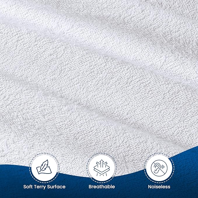 Utopia Bedding Waterproof Mattress Protector Twin Size 2 Pack, Premium 200 GSM Terry Mattress Cover, Soft & Breathable Bed Cover, Fitted Sheet Style with Stretchable Deep Pockets 15" (White)