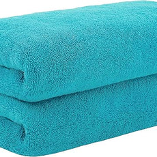 Cotton Paradise 100% Cotton 40x80 Oversized Bath Sheet, Extra Large Turkish Bath Towels for Bathroom, Aqua Blue Bathsheet