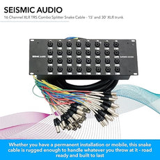 Seismic Audio SARMSS-32x530 Rack Mount 32 Channel XLR TRS Combo Splitter Snake Cable - 5' & 30' XLR trunks
