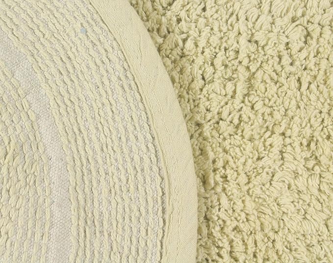 Home Weavers Double Ruffle Collection 100% Cotton Bathroom Rugs Set, Washable Rug, Extra Soft and Absorbent Bath Rug, Kitchen Mat, Bath Mat Set, Bath Floor Mat Non Slip, 21"x34" Rectangle, Sage