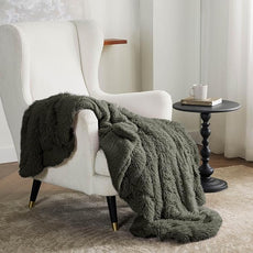 Bedsure GentleSoft Fluffy Olive Green Throw Blanket, Moss Green Decor Cozy Gifts for Women, Men, Soft Fleece Fuzzy Sherpa Plush Warm Thick Faux Fur Throw Blanket for Couch, House, 50x60