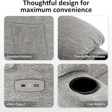 MCombo Oversized Power Lift Recliner Chair with Extended Footrest, Extra Wide 27.2