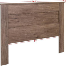 Prepac Stylish Flat Wood Panel Headboard for Queen Size Beds, Simplistic Wooden Queen Headboard 2.25