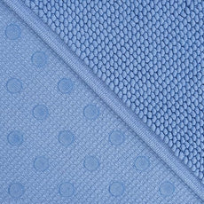 Cotton Paradise 100% Cotton Non Slip Bath Mats for Bathroom, 17x24 inch Soft Absorbent Quick Dry Machine Washable Floor Bath Mat, Sky Blue