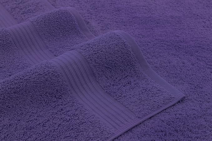 American Veteran Towel, Hand Towels for Bathroom Set of 4, 100% Cotton Turkish Hand Towel Sets, Soft Hand Face Towels, Purple Hand Towels