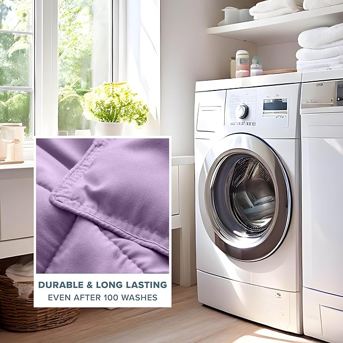 Bare Home Comforter Set - Full Size - Ultra-Soft - Goose Down Alternative - Premium 1800 Series - All Season Warmth (Full, Lavender)