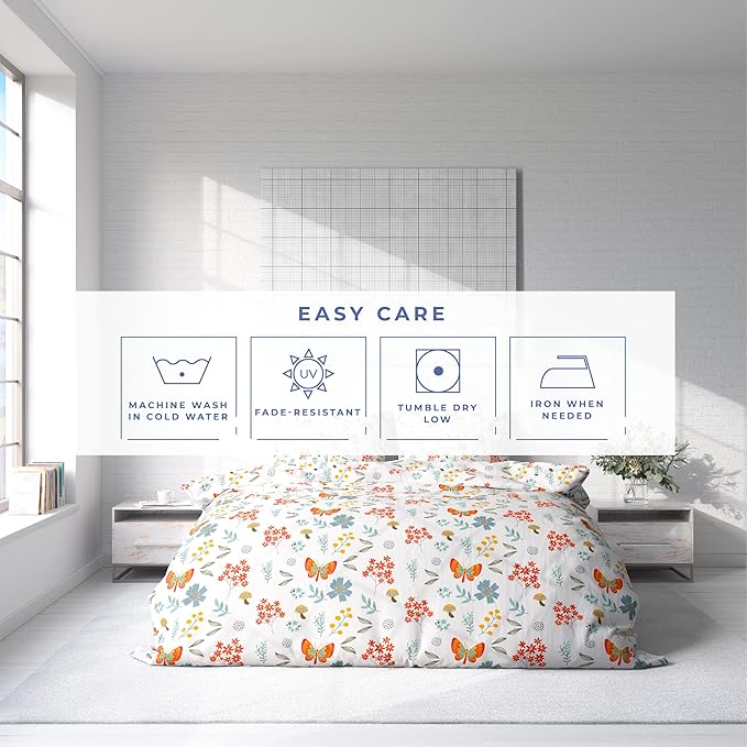 Kotton Culture 3 Pc California King Size Duvet Cover Set -100% Egyptian Cotton Sateen 600 Thread Count Ultra Soft Premium Durable Comforter Cover Zipper Closure & Corner Ties (Rain Forest,104"x98")