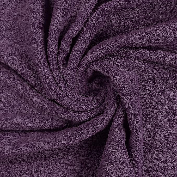Utopia Towels 8 Piece Luxury Towel Set – Majestic Plush, Super Absorbent & Quicker-to-Dry, Thick 100% Ring Spun Cotton Towels for Bathroom, Spa & Hotel – 2 Bath, 2 Hand, 4 Washcloths, Plum