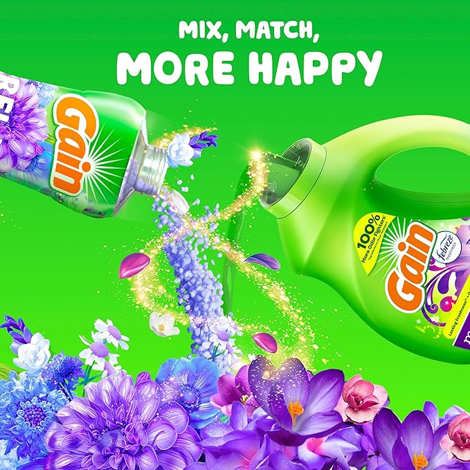 Gain Liquid Laundry Detergent, Moonlight Breeze Scent, 113 fl oz, 78 Loads, Freshness + Odor Fighting, High Efficiency Washing Machine Liquid Cleaning Soap