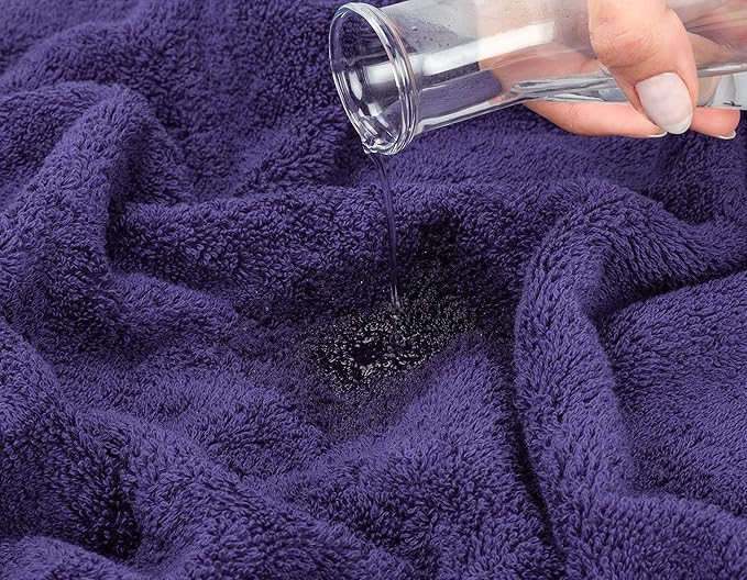 American Soft Linen Premium 3 Piece Towel Set, 1 Bath Towel 1 Hand Towel 1 Washcloth, 600 GSM 100% Cotton Turkish Towels for Bathroom, Purple Towel Set