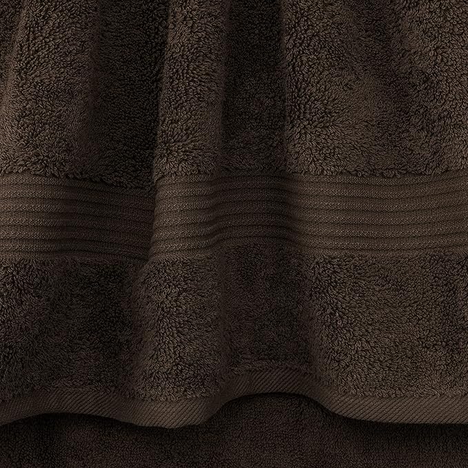 Cotton Paradise Hand Towels for Bathroom, 100% Cotton Turkish 4 Piece Hand Towel Set, Soft Absorbent Face Towels, Brown Hand Towels