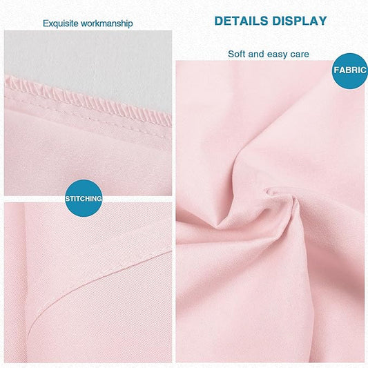 FLXXIE 2 Pack Microfiber King Pillow Cases, 1800 Super Soft Pillowcases with Envelope Closure, Wrinkle, Fade and Stain Resistant Pillow Covers, 20x36, Blush Pink