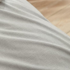 BESTOUCH Duvet Cover Set 100% Washed Cotton Linen Feel Super Soft Comfortable Chic Lightweight 3 PCs Home Bedding Set Solid Light Grey Super King Plus