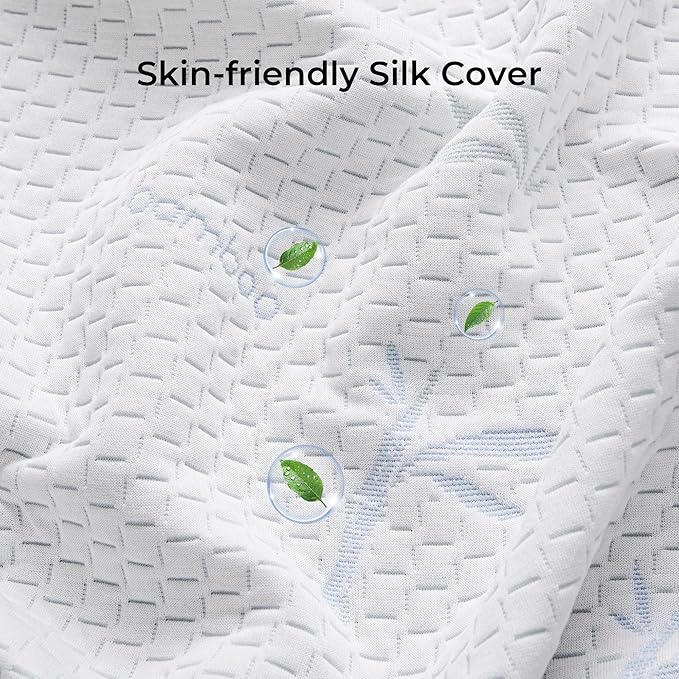 LIKIMIO 3 Inch Mattress Topper Twin, Cooling Gel Infused Ventilated Memory Foam Bed Topper, Firm Mattress Pad with Removable Cover, Pressure Relief & Non-Slip, Dorm/Guest, CertiPUR-US Certified