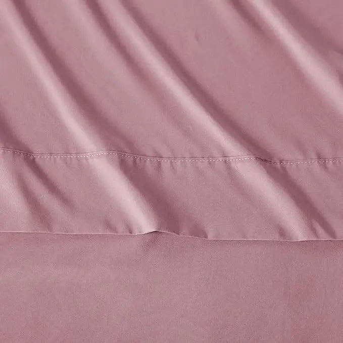 Amazon Basics Lightweight Microfiber 3-Piece Bed Sheet Set, Rose, Solid, Twin XL AmazonBasics