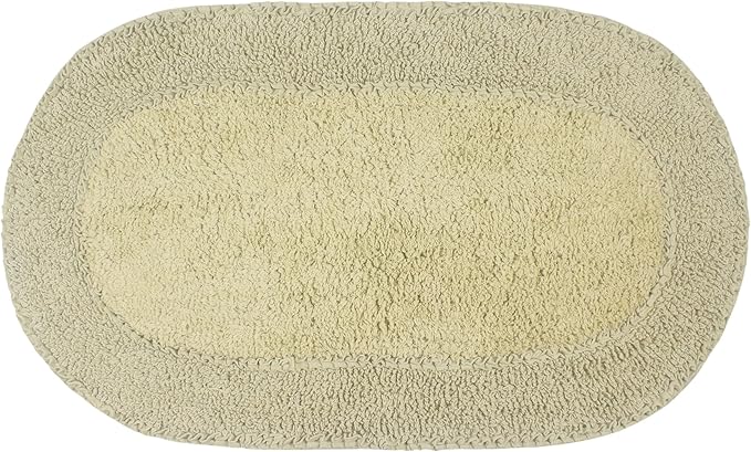 Home Weavers Double Ruffle Collection 100% Cotton Bathroom Rugs Set, Washable Rug, Extra Soft and Absorbent Bath Rug, Kitchen Mat, Bath Mat Set, Bath Floor Mat Non Slip, 21"x34" Rectangle, Sage
