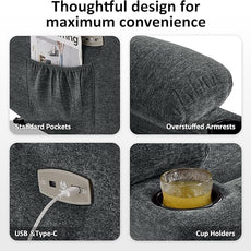 MCombo Oversized Power Lift Recliner Chair with Extended Footrest, Extra Wide 27.2