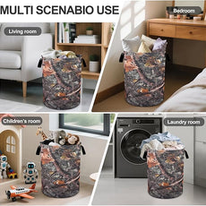Camo Camouflage Laundry Basket Foldable Oxford Cloth Tote Bag Laundry Hamper Clothes Storage Bucket Organizer For Bathroom/Laundry Storage/Bedroom 19.6x15.7 Inch