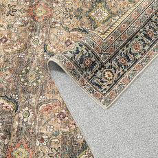 6x9 Washable Area Rug Brown Vintage Distressed Living Room Bedroom Large Throw Rug Non Slip Low Pile Soft Accent Indoor Floor Carpet for Dining Room Office Entryway Kitchen