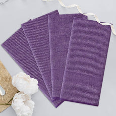 Homaxy Premium Kitchen Towels(18”x 28”, 6 Pack), Large Cotton Kitchen Hand Towels, Flat and Terry Dish Towels, 380 GSM Highly Absorbent Tea Towel Set with Hanging Loop, Purple