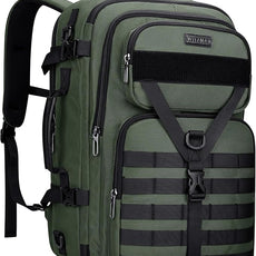 WITZMAN Carry On Travel Backpack for Men Large Convertible 45L Fit 17 Inch Laptop Backpack 3 in 1 Bag for Airline Approved(B688 Army Green)