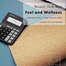 YSAGi Double-Sided Desk Pad, Leather Desk Mat, Eco Cork Desk Pad Protector, Large Mouse Pad for Desk, Waterproof Desk Blotter Pad, Desk Writing Pad for Office Work/Home(23.6