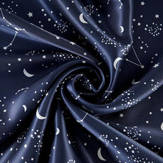 ALASKA BEAR Silk Pillowcase Envelope Closure, 22 Momme 100 Percent Long Overlap Sleeve Mulberry Silk Pillow Case Foldover Design, Machine Washable and NO Zipper, Queen (1, Constellation)