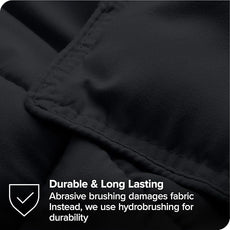 Bare Home Bed-in-A-Bag 7 Piece Comforter & Sheet Set - King - Goose Down Alternative - Ultra-Soft 1800 Premium - Bed Set (King, Black/Black)