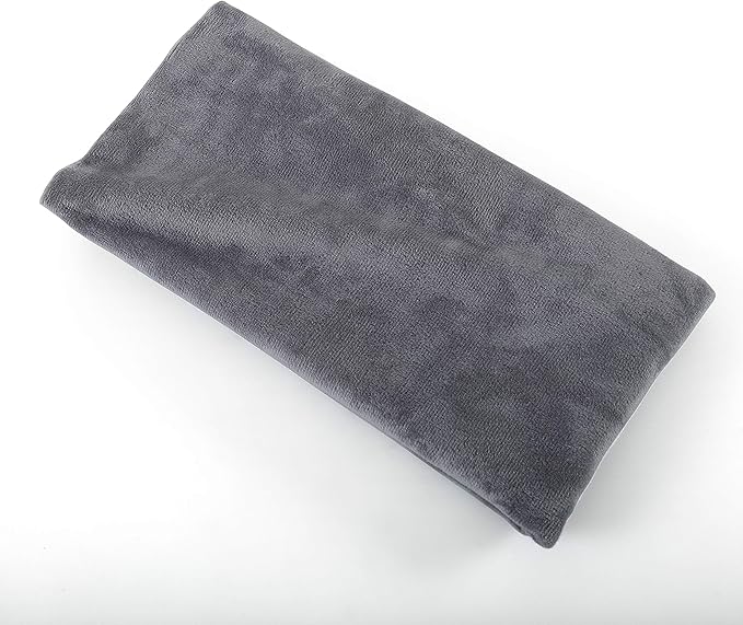EVOLIVE Soft Micromink, Faux Fur, Faux Suede, Faux Velvet Body Pillow Cover 21"x54" Replacement with Zipper Closure (21"x54" Body Pillow Cover, Grey)