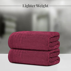 Tens Towels Pack of 2 Extra Large Bath Sheets 35 x 70 Inches, 100% Cotton, Larger & Lighter Weight, Quicker to Dry, Super Soft & Absorbent, Oversized Bath Towels, Burgundy