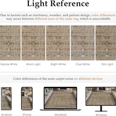 6x9 Washable Area Rug Brown Vintage Distressed Living Room Bedroom Large Throw Rug Non Slip Low Pile Soft Accent Indoor Floor Carpet for Dining Room Office Entryway Kitchen