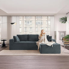 105''Sectional Cloud Couch with L Shaped Chaise,Modern Modular Sectional Sofa,Comfy Sectional Couches for Living Room,Bedroom,Apartment(Dark Grey, 105''W Right Facing Chaise)